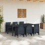 Conjunto de Comedor de Jardín 7 pcs Antracita Ratan Polt en Mesas de jardín | Comprar online en Foru.es
