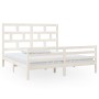 Estructura de cama madera maciza blanco Supe King 180x200 cm de vidaXL, Camas y somieres - Ref: Foro24-3101299, Precio: 166,9...