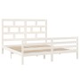 Estructura de cama madera maciza blanco Supe King 180x200 cm de vidaXL, Camas y somieres - Ref: Foro24-3101299, Precio: 166,9...