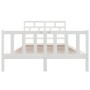 Estructura de cama madera maciza de pino blanca 150x200 cm de vidaXL, Camas y somieres - Ref: Foro24-3101354, Precio: 150,68 ...