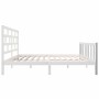 Estructura de cama madera maciza de pino blanca 150x200 cm de vidaXL, Camas y somieres - Ref: Foro24-3101354, Precio: 150,68 ...
