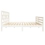 Estructura de cama de madera maciza de pino blanco 140x200 cm de vidaXL, Camas y somieres - Ref: Foro24-3101284, Precio: 144,...