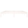 Estructura de cama de madera maciza de pino blanco 160x200 cm de vidaXL, Camas y somieres - Ref: Foro24-810376, Precio: 113,6...