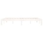 Estructura de cama de madera maciza de pino blanco 160x200 cm de vidaXL, Camas y somieres - Ref: Foro24-810376, Precio: 113,6...