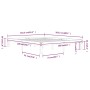 Estructura de cama de madera maciza de pino blanco 160x200 cm de vidaXL, Camas y somieres - Ref: Foro24-810376, Precio: 113,6...
