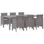 Conjunto de Comedor de Jardín 7 pcs Gris Claro Ratan Polt en Mesas de jardín | Comprar online en Foru.es