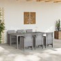 Conjunto de Comedor de Jardín 7 pcs Gris Claro Ratan Polt en Mesas de jardín | Comprar online en Foru.es