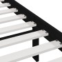 Estructura de cama de madera maciza negro 200x200 cm de vidaXL, Camas y somieres - Ref: Foro24-3101112, Precio: 195,69 €, Des...