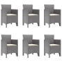 Conjunto de Comedor de Jardín 7 pcs Gris Claro Ratan Polt en Mesas de jardín | Comprar online en Foru.es