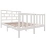 Estructura de cama de madera maciza de pino blanco 140x190 cm de vidaXL, Camas y somieres - Ref: Foro24-3101329, Precio: 149,...