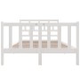 Estructura de cama de madera maciza de pino blanco 140x190 cm de vidaXL, Camas y somieres - Ref: Foro24-3101329, Precio: 149,...