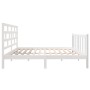 Estructura de cama de madera maciza de pino blanco 140x190 cm de vidaXL, Camas y somieres - Ref: Foro24-3101329, Precio: 149,...
