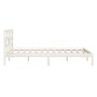Estructura de cama de madera maciza blanco 150x200 cm de vidaXL, Camas y somieres - Ref: Foro24-3101224, Precio: 136,98 €, De...