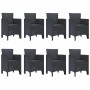 Conjunto de Comedor de Jardín 9 pcs Antracita Ratan Polt en Mesas de jardín | Comprar online en Foru.es