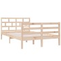 Estructura de cama doble pequeña de madera maciza 120x190 cm de vidaXL, Camas y somieres - Ref: Foro24-3101253, Precio: 124,8...