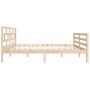 Estructura de cama doble pequeña de madera maciza 120x190 cm de vidaXL, Camas y somieres - Ref: Foro24-3101253, Precio: 124,8...