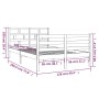 Estructura de cama doble pequeña de madera maciza 120x190 cm de vidaXL, Camas y somieres - Ref: Foro24-3101253, Precio: 124,8...