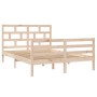 Estructura de cama de madera maciza de pino 140x200 cm de vidaXL, Camas y somieres - Ref: Foro24-3101283, Precio: 128,62 €, D...