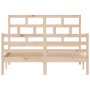 Estructura de cama de madera maciza de pino 140x200 cm de vidaXL, Camas y somieres - Ref: Foro24-3101283, Precio: 128,62 €, D...