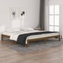 Estructura de cama madera maciza de pino marrón miel 200x200 cm de vidaXL, Camas y somieres - Ref: Foro24-810388, Precio: 126...