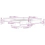 Estructura de cama madera maciza de pino marrón miel 200x200 cm de vidaXL, Camas y somieres - Ref: Foro24-810388, Precio: 126...