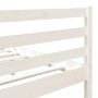 Estructura de cama doble de madera maciza blanco 135x190 cm de vidaXL, Camas y somieres - Ref: Foro24-3101259, Precio: 153,11...