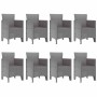 Conjunto de Comedor de Jardín 9 pcs Blanco Ratan Polt en Mesas de jardín | Comprar online en Foru.es
