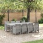 Conjunto de Comedor de Jardín 9 pcs Blanco Ratan Polt en Mesas de jardín | Comprar online en Foru.es