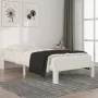Solid white pine wood bed frame 90x200 cm by vidaXL, Beds and slatted bases - Ref: Foro24-810351, Price: 77,52 €, Discount: %
