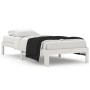 Estructura de cama madera maciza de pino blanco 90x200 cm de vidaXL, Camas y somieres - Ref: Foro24-810351, Precio: 78,42 €, ...