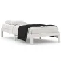 Solid white pine wood bed frame 90x200 cm by vidaXL, Beds and slatted bases - Ref: Foro24-810351, Price: 77,52 €, Discount: %