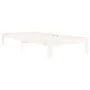 Solid white pine wood bed frame 90x200 cm by vidaXL, Beds and slatted bases - Ref: Foro24-810351, Price: 77,52 €, Discount: %
