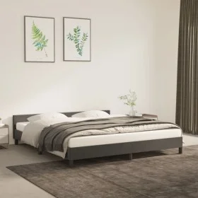 Estructura cama con cabecero terciopelo gris oscuro 180x200 cm de vidaXL, Camas y somieres - Ref: Foro24-347586, Precio: 128,...