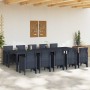 Conjunto de Comedor de Jardín 11 pcs Antracita Plástico en Mesas de jardín | Comprar online en Foru.es
