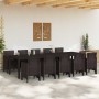 Conjunto de Comedor de Jardín con cojín 11 pcs Marrón Ratán en Mesas de jardín | Comprar online en Foru.es