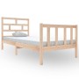 Estructura de cama madera maciza de pino 90x190 cm de vidaXL, Camas y somieres - Ref: Foro24-3101313, Precio: 95,46 €, Descue...