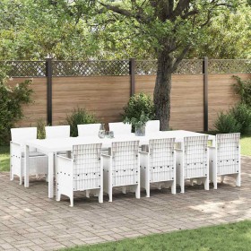 Conjunto de Comedor de Jardín 11 pcs Blanco y Gris claro en Mesas de jardín | Comprar online en Foru.es