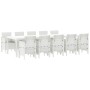 Conjunto de Comedor de Jardín 11 pcs Blanco y Gris claro en Mesas de jardín | Comprar online en Foru.es