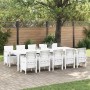 Conjunto de Comedor de Jardín con cojín 11 pcs Blanco en Mesas de jardín | Comprar online en Foru.es