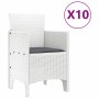 Conjunto de Comedor de Jardín con cojín 11 pcs Blanco en Mesas de jardín | Comprar online en Foru.es