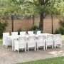 Conjunto de Comedor de Jardín con cojín 11 pcs Blanco en Mesas de jardín | Comprar online en Foru.es