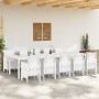 Conjunto de Comedor de Jardín con cojín 11 pcs Blanco en Mesas de jardín | Comprar online en Foru.es