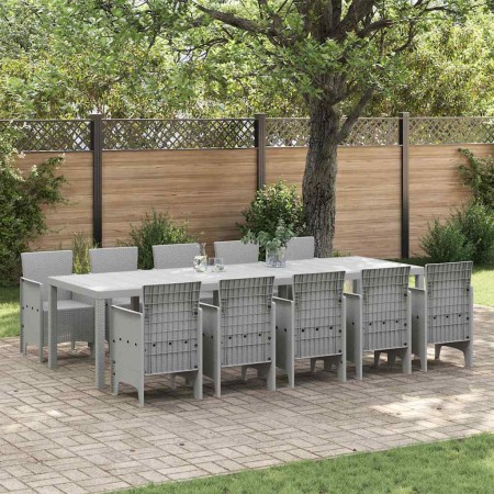 Conjunto de Comedor de Jardín 11 pcs Gris claro Polipropileno en Mesas de jardín | Comprar online en Foru.es