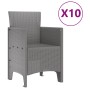 Conjunto de Comedor de Jardín 11 pcs Gris claro Polipropileno en Mesas de jardín | Comprar online en Foru.es