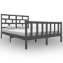 Estructura de cama madera maciza de pino gris 150x200 cm de vidaXL, Camas y somieres - Ref: Foro24-3101355, Precio: 162,15 €,...