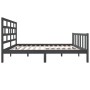 Estructura de cama madera maciza de pino gris 150x200 cm de vidaXL, Camas y somieres - Ref: Foro24-3101355, Precio: 162,15 €,...