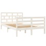Estructura de cama madera maciza de pino blanco 120x200 cm de vidaXL, Camas y somieres - Ref: Foro24-3101279, Precio: 135,30 ...