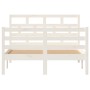 Estructura de cama madera maciza de pino blanco 120x200 cm de vidaXL, Camas y somieres - Ref: Foro24-3101279, Precio: 135,30 ...