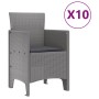 Conjunto de Comedor de Jardín 11 pcs Gris claro y Antracita en Mesas de jardín | Comprar online en Foru.es