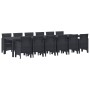 Conjunto de Comedor de Jardín 13 pcs Antracita Ratan Polt en Mesas de jardín | Comprar online en Foru.es